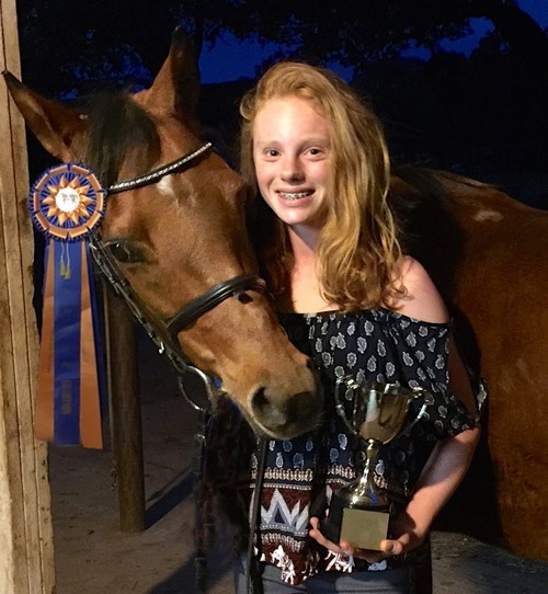 Twelve-Year-Old Lucy Bartlett Wins Accuhorsemat Cup at 2016 Sport Horse National Arabian and Half-Arabian Championship