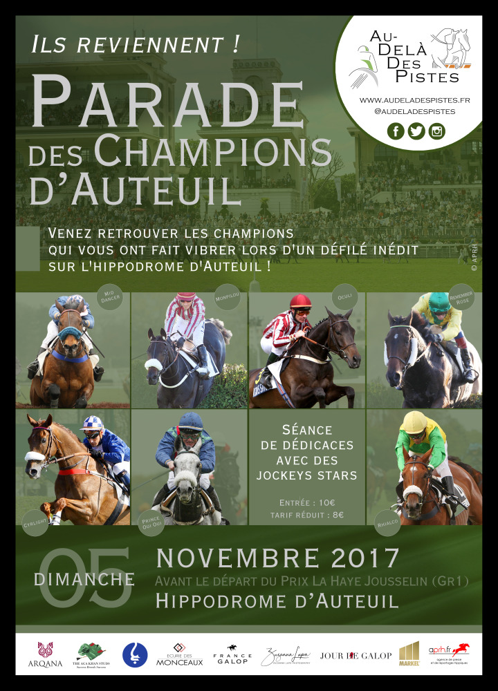 The first Parade of Champions at Auteuil will be held on the next 5 of November