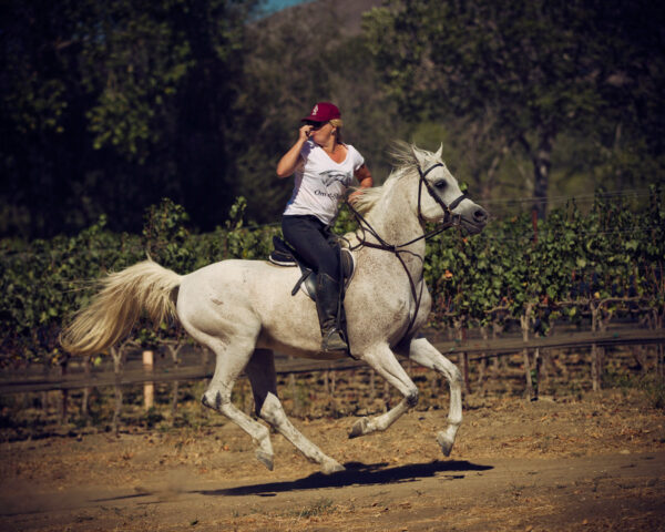 Yvonne enjoying the Santa Ynez Lafond Beach Ride.