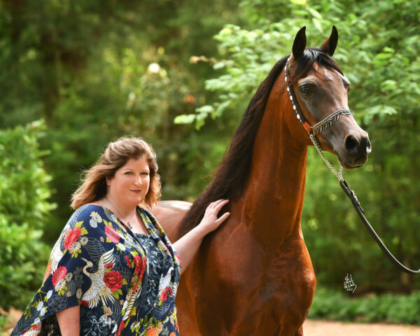 Samantha Mattocks with Marwan al Shaqab